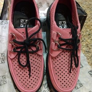 Tuk pink suede Viva low Creeper